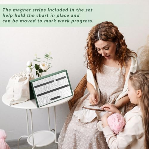 Flutesan 1 Pcs Knitting Pattern Holder, Folded Size 6.1 x 9 Inch, Green - color: Green, size: Folded Size 6.1 x 9 Inch
