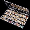 Noverlife 24 Grids Clear Plastic Organizer Box with Fixed Dviders, Acrylic - size: 24 Grids - 1 Pack