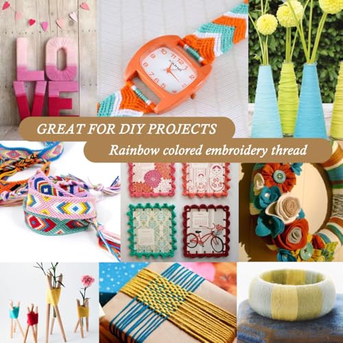 Premium Rainbow Color Embroidery Floss - Cross Stitch Threads - Friendship Bracelets Floss - Crafts Floss - 12 Skeins Per Pack Embroidery Floss,Purple Gradient - color: Purple Gradient