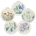 COCOMOX Floral Embroidery Kits for Beginners Adults, Cross Stitch Kits - color: Flower pattern