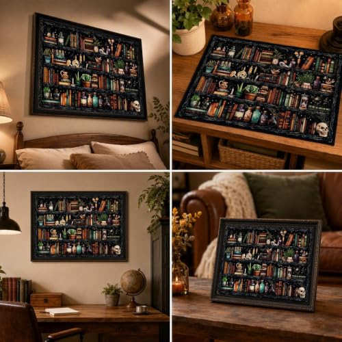 WUSARPLY Bookshelf Stamped Cross Stitch Kits for Beginners Adults - color: J099