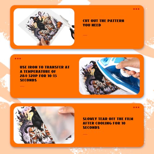 Tellingyou 36 Sheet Halloween Iron on Transfer Highland Cow Dtf for T Shirt - style: Halloween