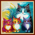 Redxing Stamped Cross Stitch Kits Embroidery kit for Beginners Adults Full Range of Embroidery Patterns Starter Kits DIY Printed Cross Stitch Kits Needlepoint Kits 11CT-Colorful Cats 18x18 inchs - color: Artskits03