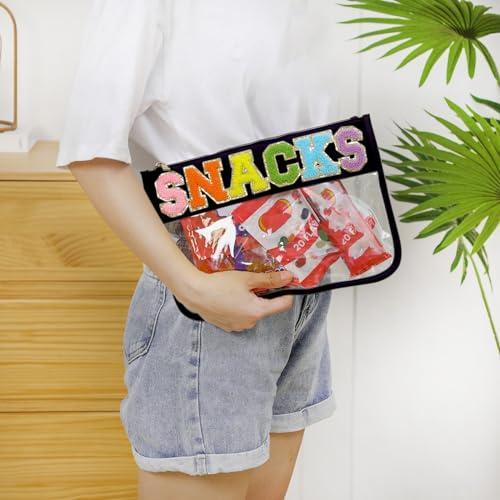 DYSHAYEN Clear Snacks Bag for Travel - color: Black-Snacks