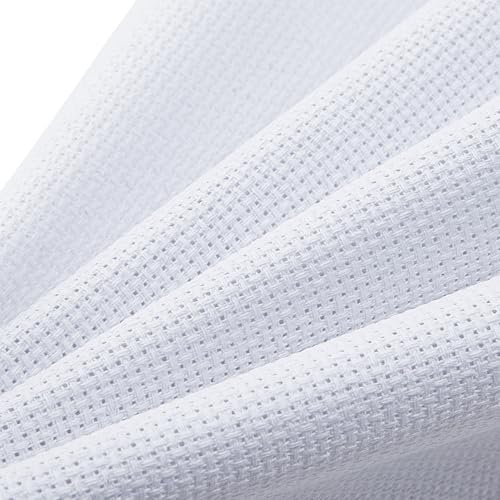 Cross Stitch Fabric 14 Count, 59 by 20 Inch Large Size Cross-Stitch Aida Cloth, Classic Reserve Needlework Fabrics for Embroidery Decoration Crafts DIY