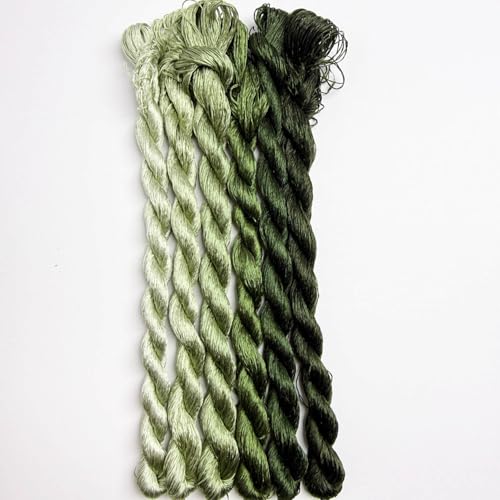 100% Mulberry Silk Embroidery Thread 6 Colors 110m Each (32) - color: 32