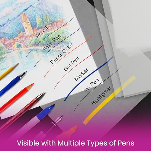 Tracing Paper 8.5x11 in, 100 Sheets, Transparent Sketch Paper 63gsm - size: 8.5" x 11" (100 Sheet)