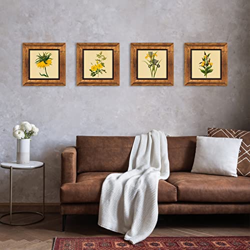 XUANLUO 5x5 Picture Frames Set of 4,Rustic Retro Photo Frame(Gold) - color: Gold-4pcs, size: 5 x 5 inch