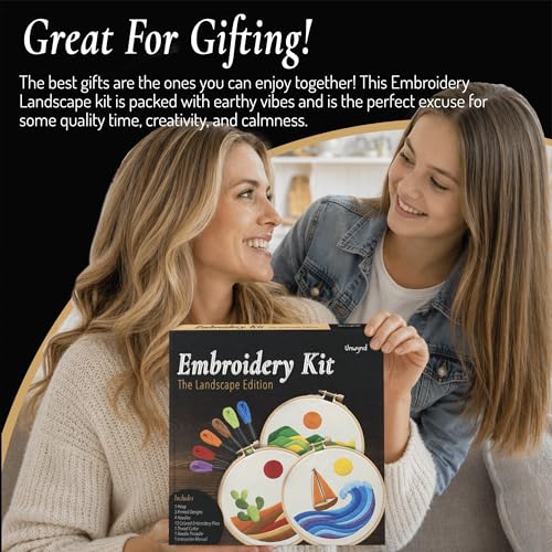 Unwynd Embroidery Kit Landscape for Adults and Beginners,Cross Stitch Craft - style: Beginner-Friendly