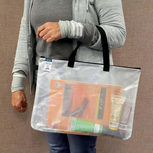 PRO ART Mesh & Vinyl Zipper Bag W/Handle 12x16 - size: 12-inch x 16-inch Mesh Bag with Zipper and Handle