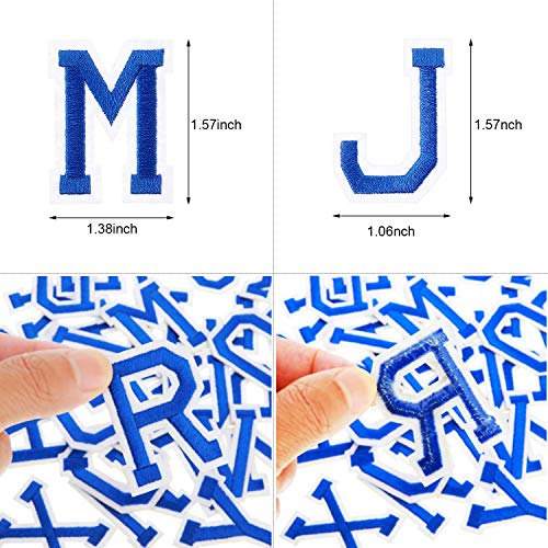 Boao 104 Pcs Iron on Letters Patches for Fabric,Blue - color: Blue