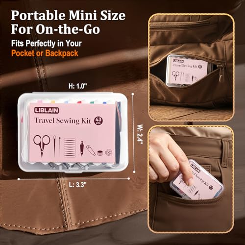 LIBLAIN Sewing Kit with Big Eye Steel Needles for Adults - size: Combo Pack