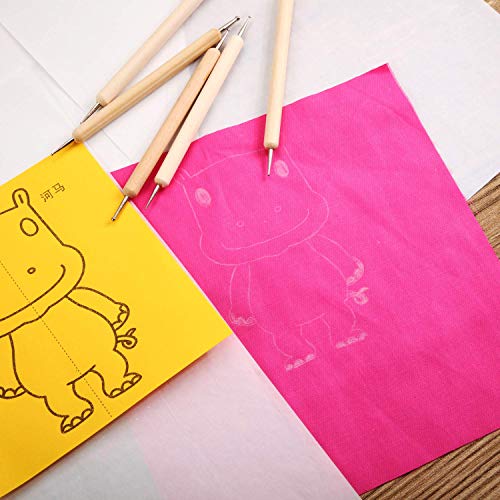 Outus 100 Sheets White Carbon Transfer Paper A4 Size with Stylus Tools - color: White