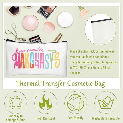 Legigo Blank Canvas Bags Zipper Pouch Makeup Bags Pencil Pouch Bulk - color: Off White