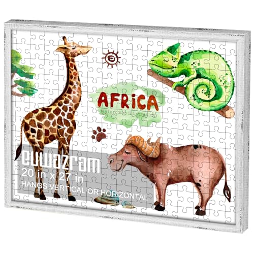 Rustic White 20x27 Frame - Single Frame, 20 x 27 Poster Frame for Artwork, Puzzles, Photos and Movie Posters Picture Frames - size: 20" x 27"