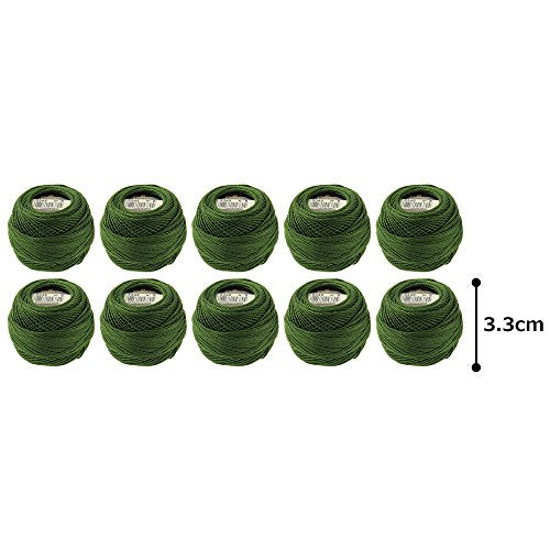 DMC Pearl Cotton Balls, Size 8, Dark Hunter Green - color: Dark Hunter Green, style: 8 Thread Count