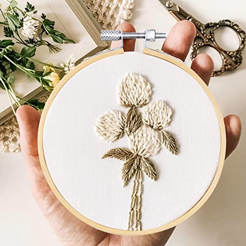 GIEMSON Embroidery Hoop 4 Inch 12 Pieces Small Embroidery Hoops Bamboo Circle Cross Stitch Hoop for Embroidery Art Craft Sewing - size: 4 inch