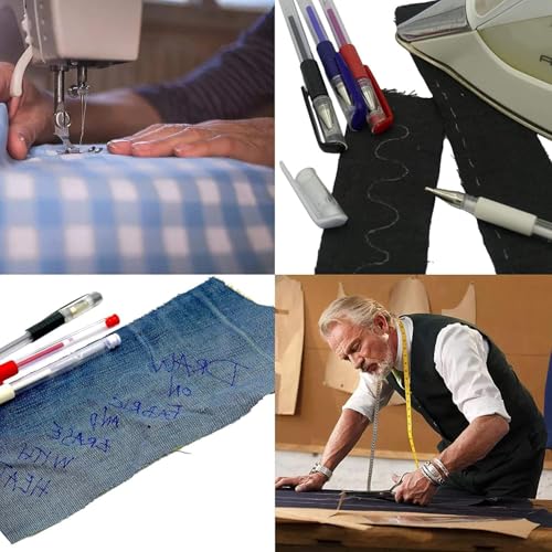JANYUN 8 Pcs Heat Erasable Fabric Pens with 52 Refills for Quilting