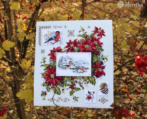 Cross-Stitch Winter Sampler Kit by Merejka