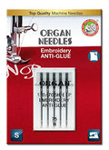 Organ Needles 4964832910738 Anti-Glue Embroidery Needles #75/11 Anti-Glue Embroidery X 5 Needles - size: 1 Count (Pack of 1)