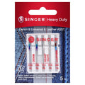 SINGER Heavy Duty Needles 90/14 100/16 110/18 Denim Leather 5-Count