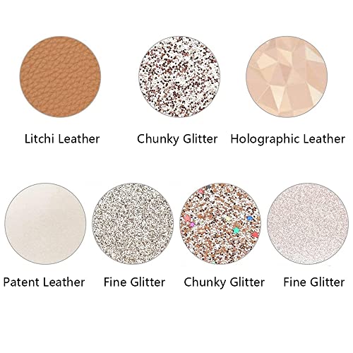 Litchi 7 Pack 8x12 Inch Faux Leather Sheets for Bow Earring, Easy to Cut Vinyl Fabric for Cricut, Durable Fade Resistant Leatherette Without Smell, Gold Series - color: Gold 7 Pack
