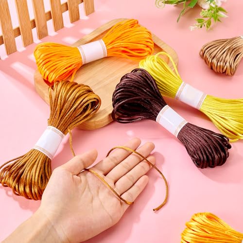 Elecrelive 6 Bundles Polyester Embroidery Floss 3mm Cross Stitch Threads - color: Yellow, Orange