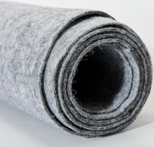 Soft Felt Fabric Sheets 1.6mm Thick Sewing Patwork Material Large Craft Felt Roll Fabric by The Yard (Hemp Grey, 18"X 36" Inches) - color: Hemp Grey, size: 18"X 36" Inches