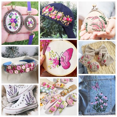 24 Skeins Embroidery Thread Floss 1mm Friendship Bracelet String Making 6 Ply Polyester Cross Stitch Kit Supplies 24 Color 8.75 Yards(8m)/Skein - color: 24 Colors D