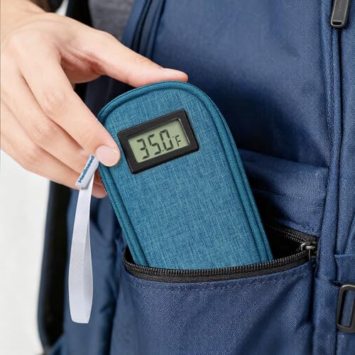 Medineed Temp Display Travel Case Fit 2 Mounjaro & Zepbound Pens, Blue - color: Blue