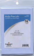 Design Works Crafts 14 Counted Cross Stitch-Light Pre-Cut Aida Fabric, Blue,Gold,3505