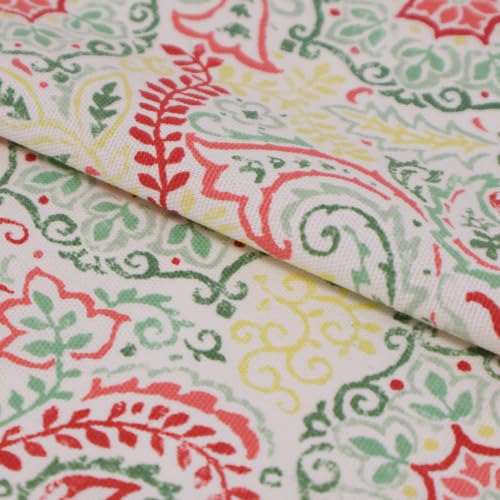 Stitch & Sparkle, Cotton Duck 45" Disks Color Sewing Fabric by The Yard, CottonDisks Coral - color: Cottondisks Coral, size: Cut by the yard