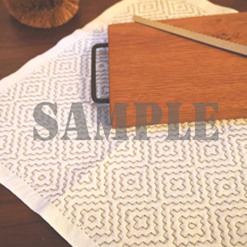 DARUMA Hitomezashi Sashiko Kit – Premium Japanese Made Needle and Thread Kit with Sashiko Fukin, Thread, Needles, Thimble – Ready to Use Set (Persimmon Flower Pattern) - color: Persimmon Flower Pattern