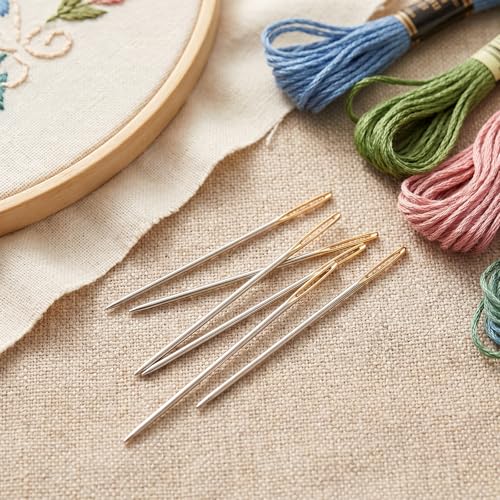 30PCS Cross Stitch Needles Size 22 Stainless Steel Large Eye Hand Sewing Needles with Transparent Box Needlepoint Needle