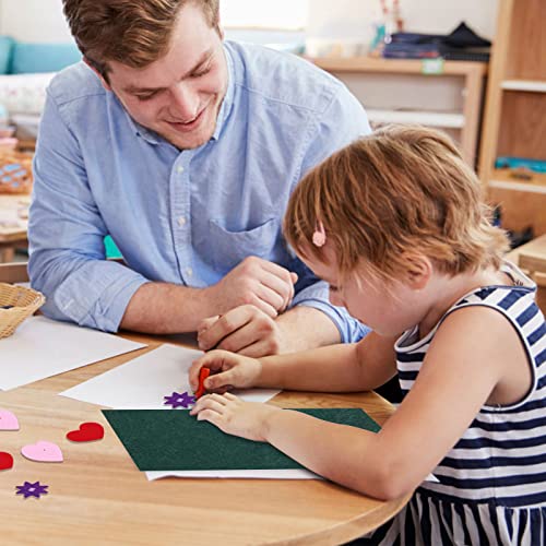 Jtnohx Self Adhesive Felt Sheets, 11 Pieces Stiff Sticky Felt, 8"x12" Fabric Square with Adhesive Backing for Crafts, Drawer Liner for Jewelry Box Drawer DIY (Green) - color: Green