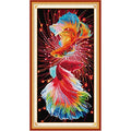 ITSTITCH Stamped Cross Stitch Kits for Beginners Full Range of Cross Stitching Preprinted Pattern for Kids or Adults, 11CT DIY Embroidery Needlepoint Starter Kits-Phantom Red Dragon ，15.4×28 inch - color: Phantom Red Dragon ，15.4×28 inch