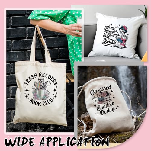 Dazoratix Romantasy Fantasy Iron on Transfers - 20 Sheets DTF Ready to Press Heat Patches Paper Book Lover Vinyl Stickers Decals for T Shirts Women Clothes Clothing Bag DIY Crafts Appliques Decoration - style: Romantasy Fantasy