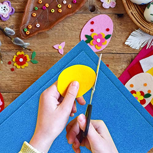 Jtnohx Soft Felt Fabric Flexible Craft Felt Sheets Blue 6" 20Pcs 1.4mm - color: Blue