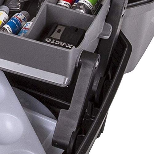 ArtBin 1-Tray Art Supply Box with Handle, Gray/Black - style: One Tray
