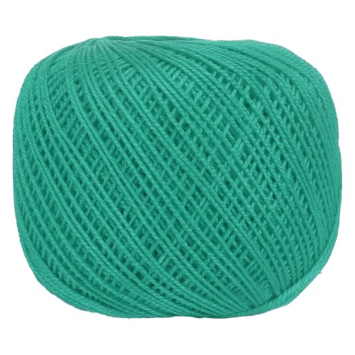 MECCANIXITY Crochet Thread Pearl Cotton Size 3 Forest Green Pearl 164 Yards for Crocheting Tatting Knitting Embroidery Sewing - color: Forest Green