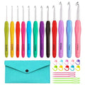 Yarniss 12Size Crochet Hooks 2.0~8.0mm, Ergonomic Crochet Hook for Beginner - size: 12 Size(2.0~8.0mm)