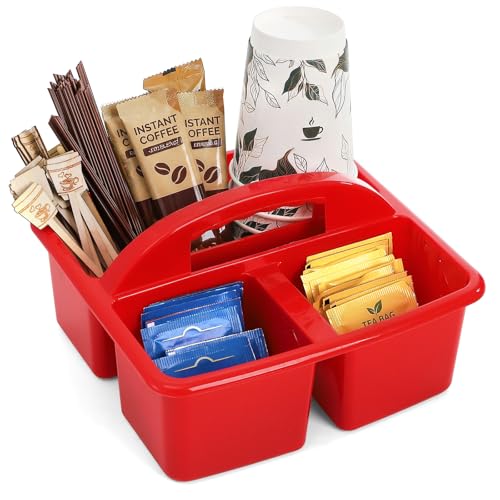 TOPZEA 3 Pack 3 Compartment Portable Classroom Supply Caddy with Handle