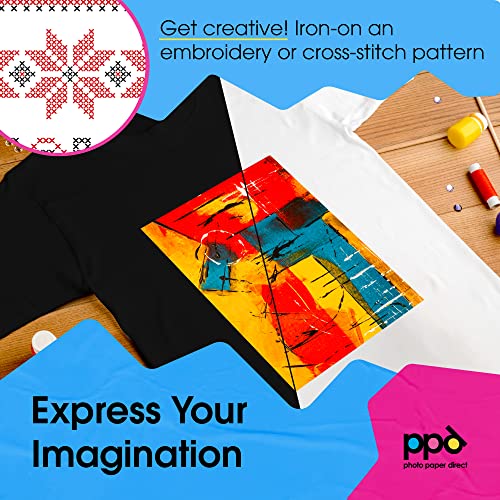 PPD 40 Sheets 8.5x11" Iron-on Heat Transfer Paper Mixed Fabrics Inkjet - size: 8.5 x 11, style: Mix (40 Sheets)