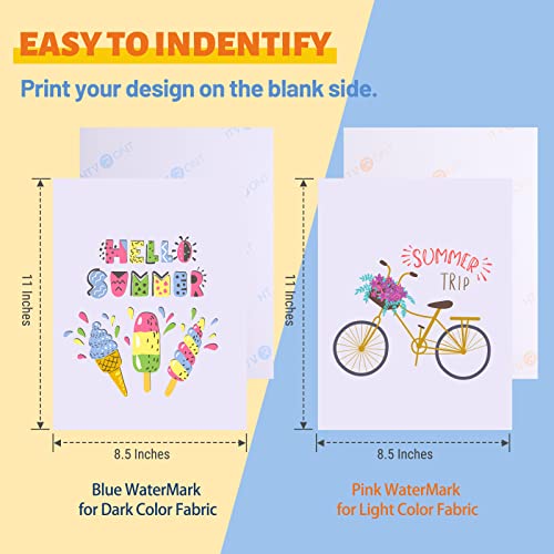 HTVRONT Heat Transfer Paper - 50 Sheets Mixed Dark & Light, 8.5" X 11" - color: Mixed, size: 50 Sheets