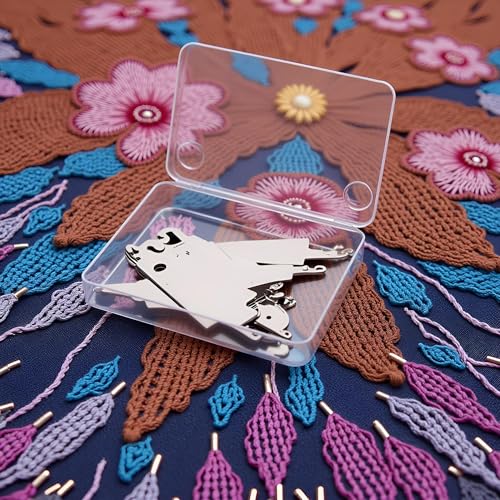 20pcs Silver Metal Large Eye Needle Threaders Embroidery for Cross Stitch Threading Too Embroidery Cross Stitch Sewing Tools Crafts and Sewing