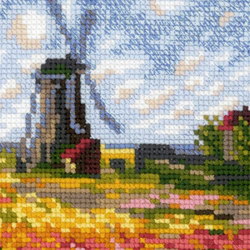 RIOLIS 1643 Tulip Fields After C. Monet's Painting Counted Cross Stitch Kit