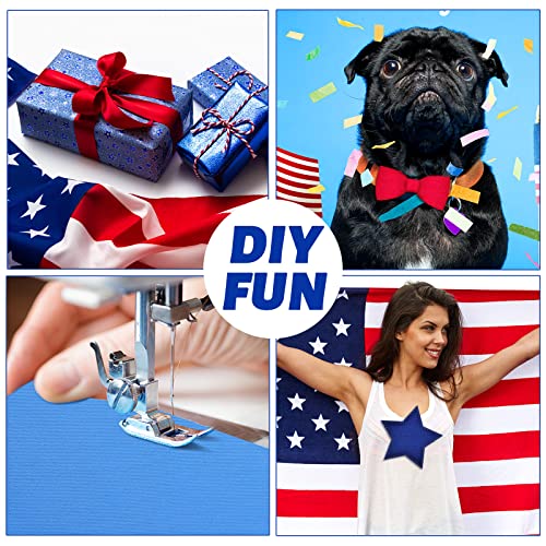Hosuly 40 Pcs Solid Red White Blue Cotton Jelly Fabric Quilting Strips Roll - color: Patriotic
