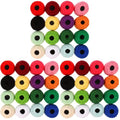 48pcs Crochet Thread Cotton Yarn Balls Rainbow Color Embroidery Floss Cross Stitch Colorful Cotton Floss Embroidery Thread DIY Sewing Material for Hand Stitching Craft Projects