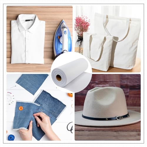 New Upgraded Heavy Weight White Iron-On Non-Woven Fusible Interfacing