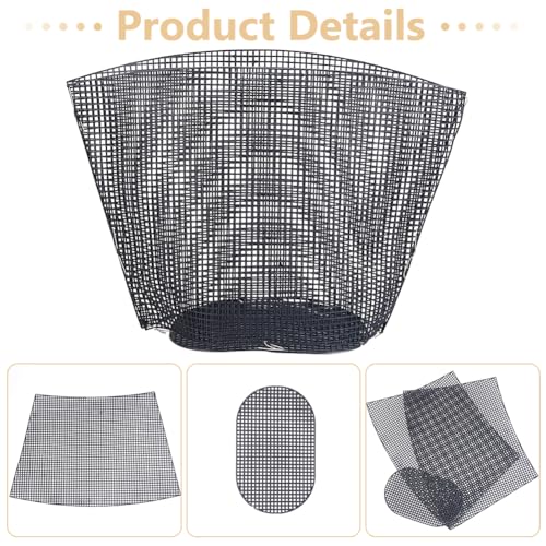 WADORN 2 Sets Clear Mesh Plastic Canvas Sheets for Embroidery, Blank Needlepoint Canvas Sheets for Crochet Bucket Bag Making Acrylic Yarn Knit Crochet Projects DIY Handmade Bag Weaving Kit, Black - color: Black
